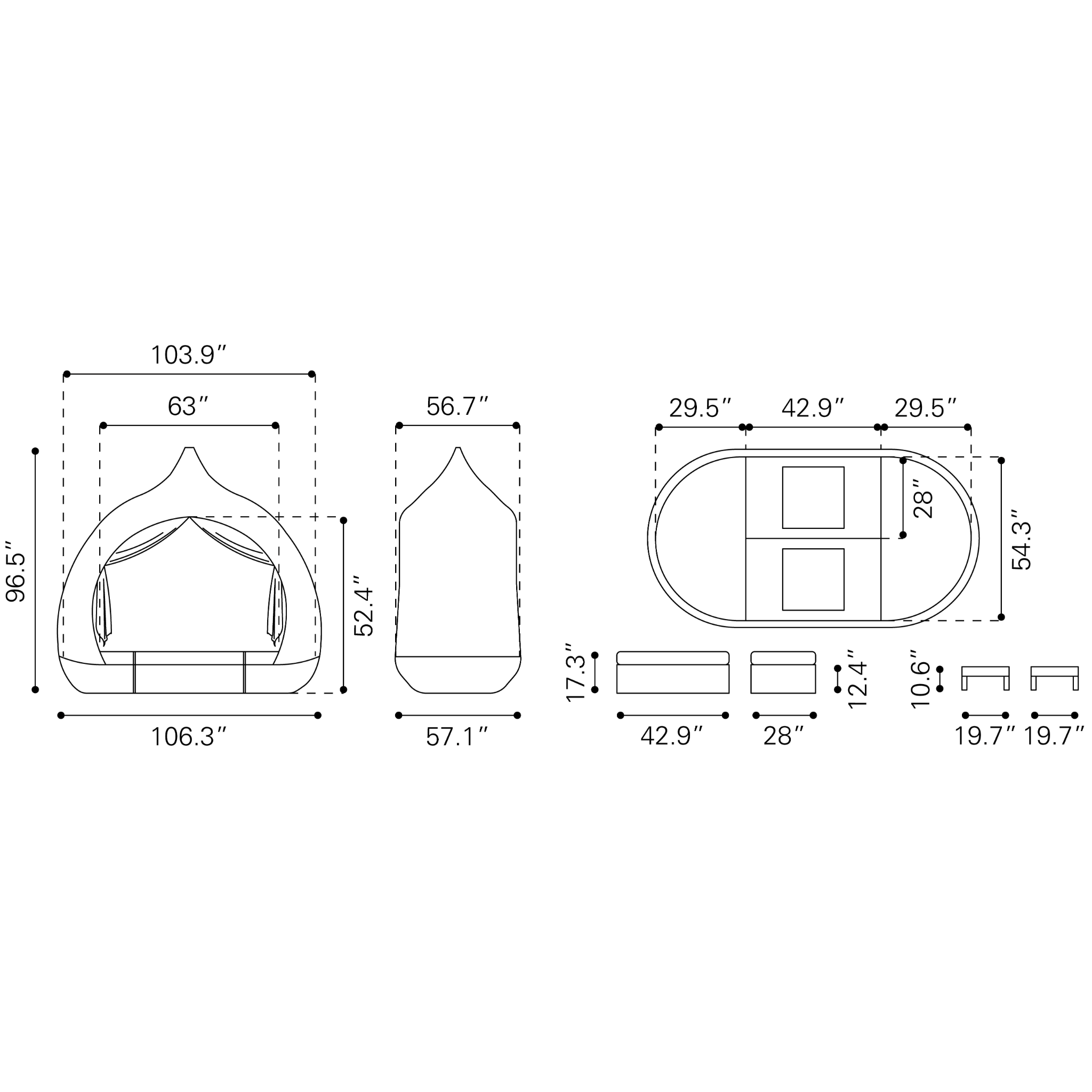 Detailed-dimension-guide-for-wicker-cabana---front-side-and-top-perspectives-with-sizes---product-page---