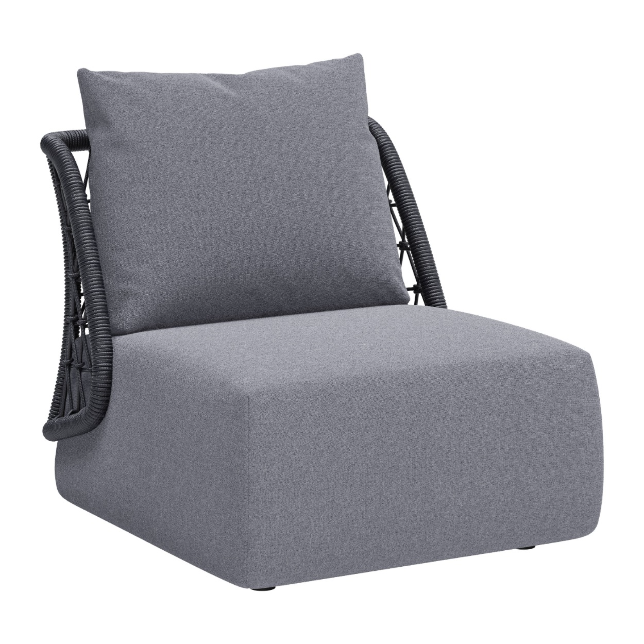 Front-view-of-modern-gray-outdoor-chair-with-cushion-and-backrest---productpage---