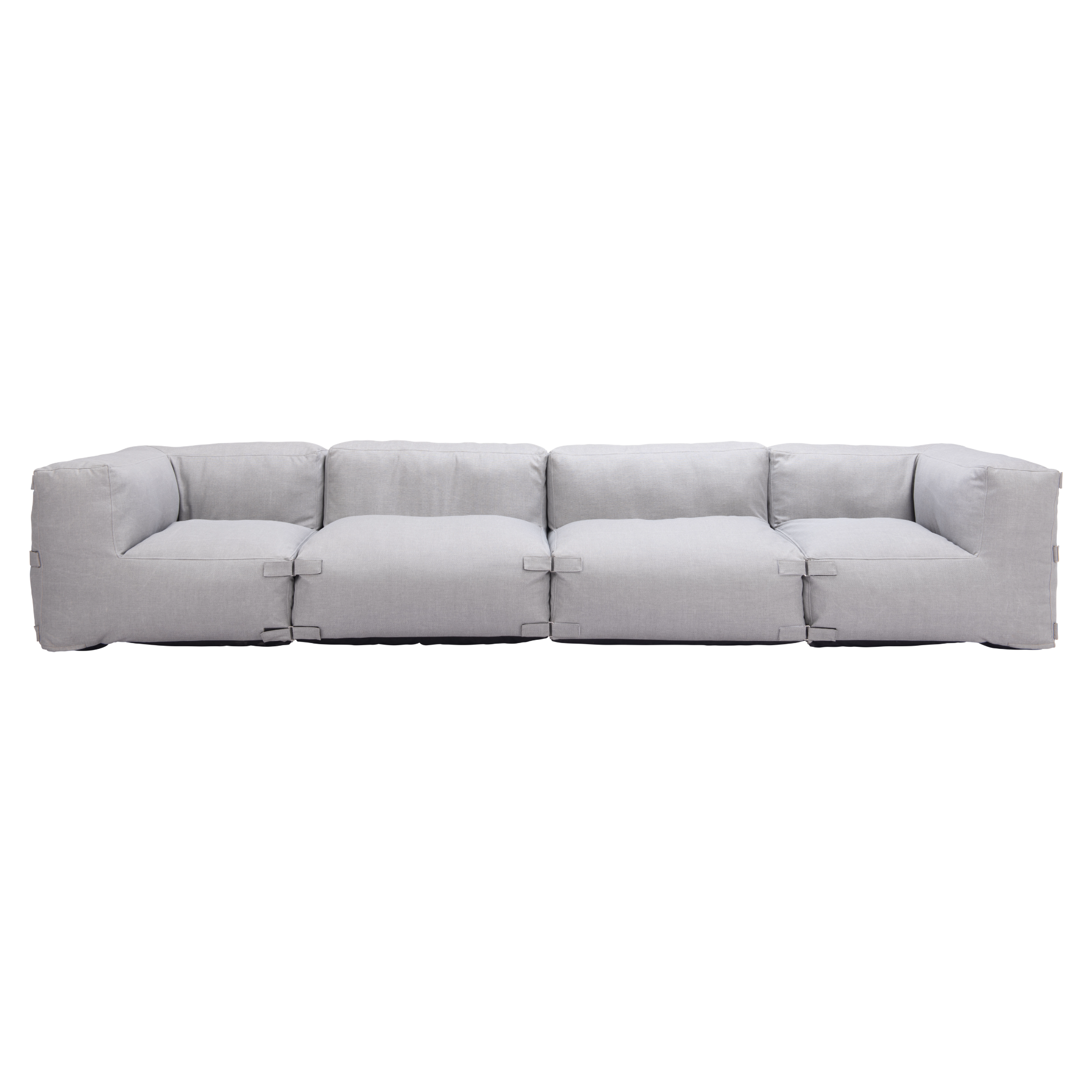 Extra-long-gray-sofa-with-modern-upholstery-front-view---product-page---