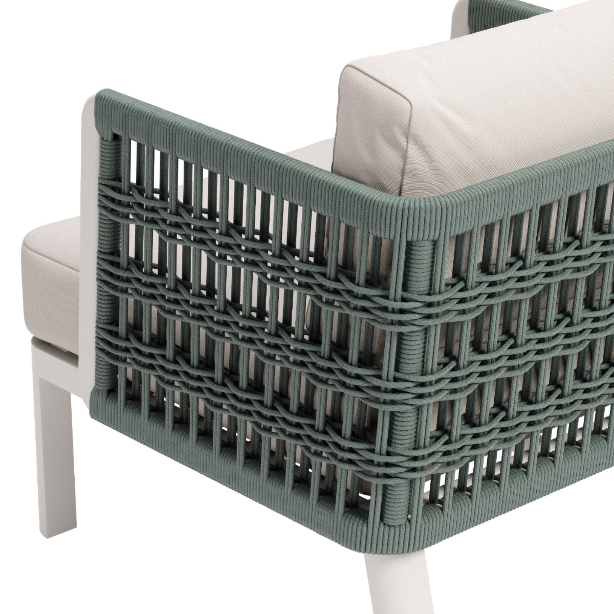 a-product-page-with-a-close-up-angle-view-of-a-modern-outdoor-armchair-with-woven-green-side-panels