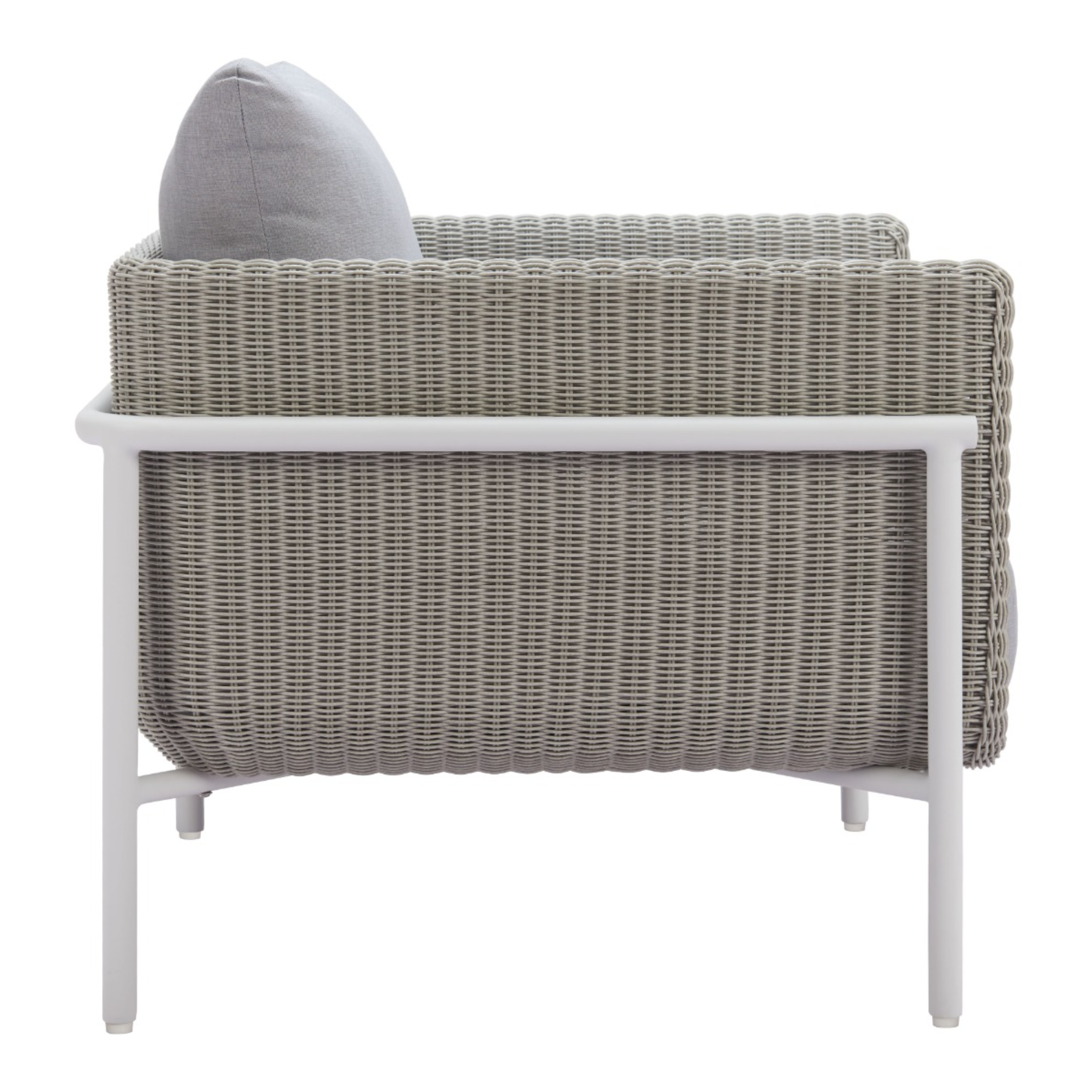 Left-side-view-of-modern-light-gray-outdoor-chair-with-woven-frame-and-cushion---productpage---