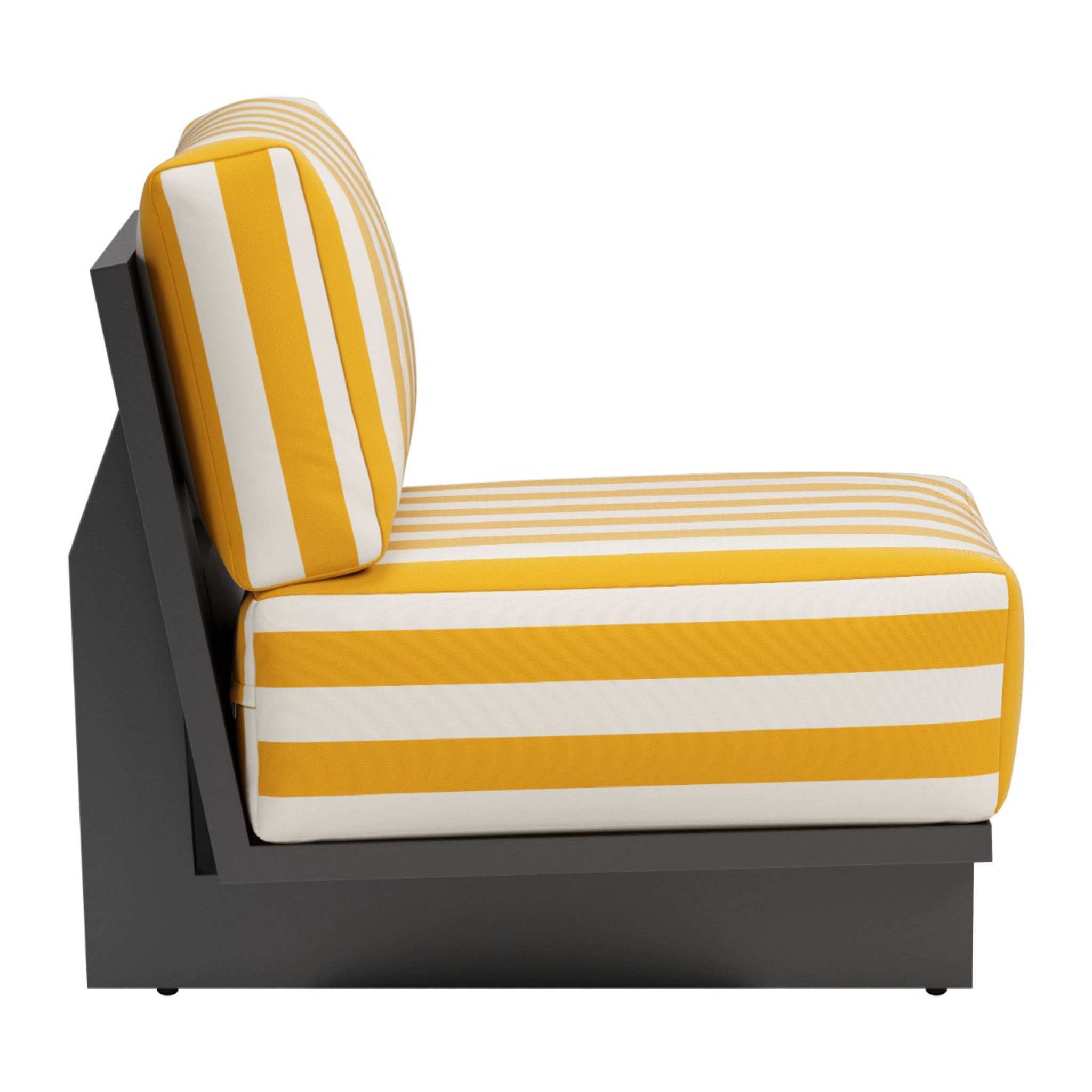 a-product-page-with-a-modern-outdoor-chair-with-yellow-and-white-stripes-side-view