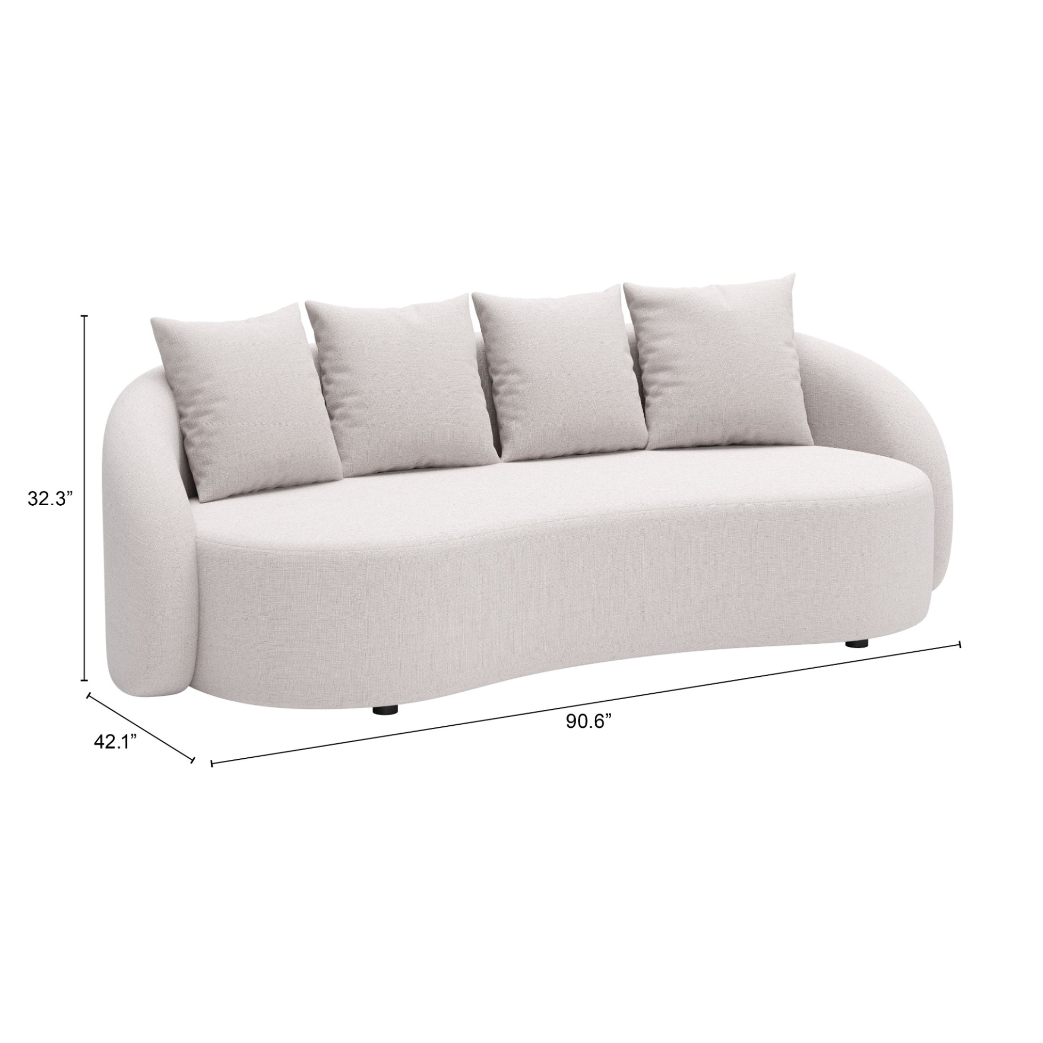 Modern-light-beige-sofa-with-dimensions-90.6-by-42.1-by-32.3-inches---productpage---