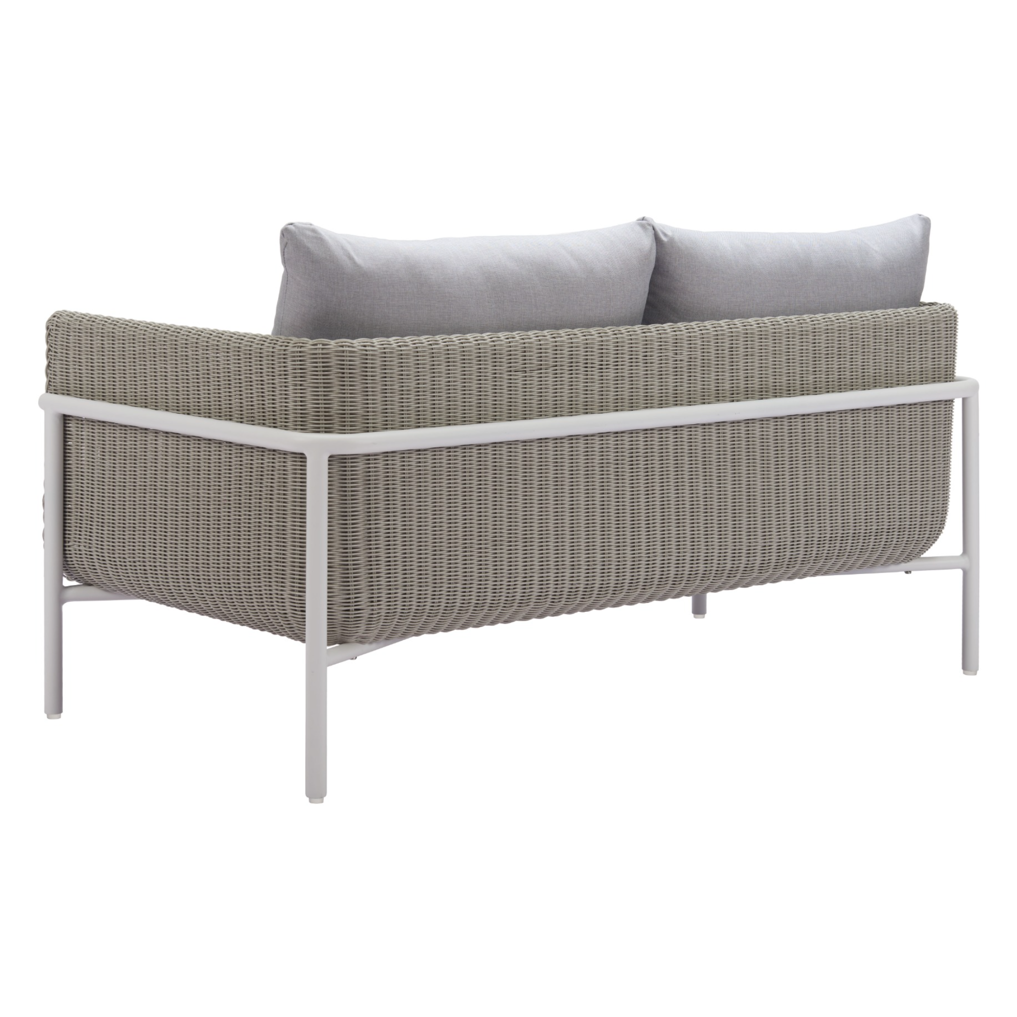 Rear-perspective-of-modern-light-gray-sofa-with-woven-design-and-cushions---productpage---