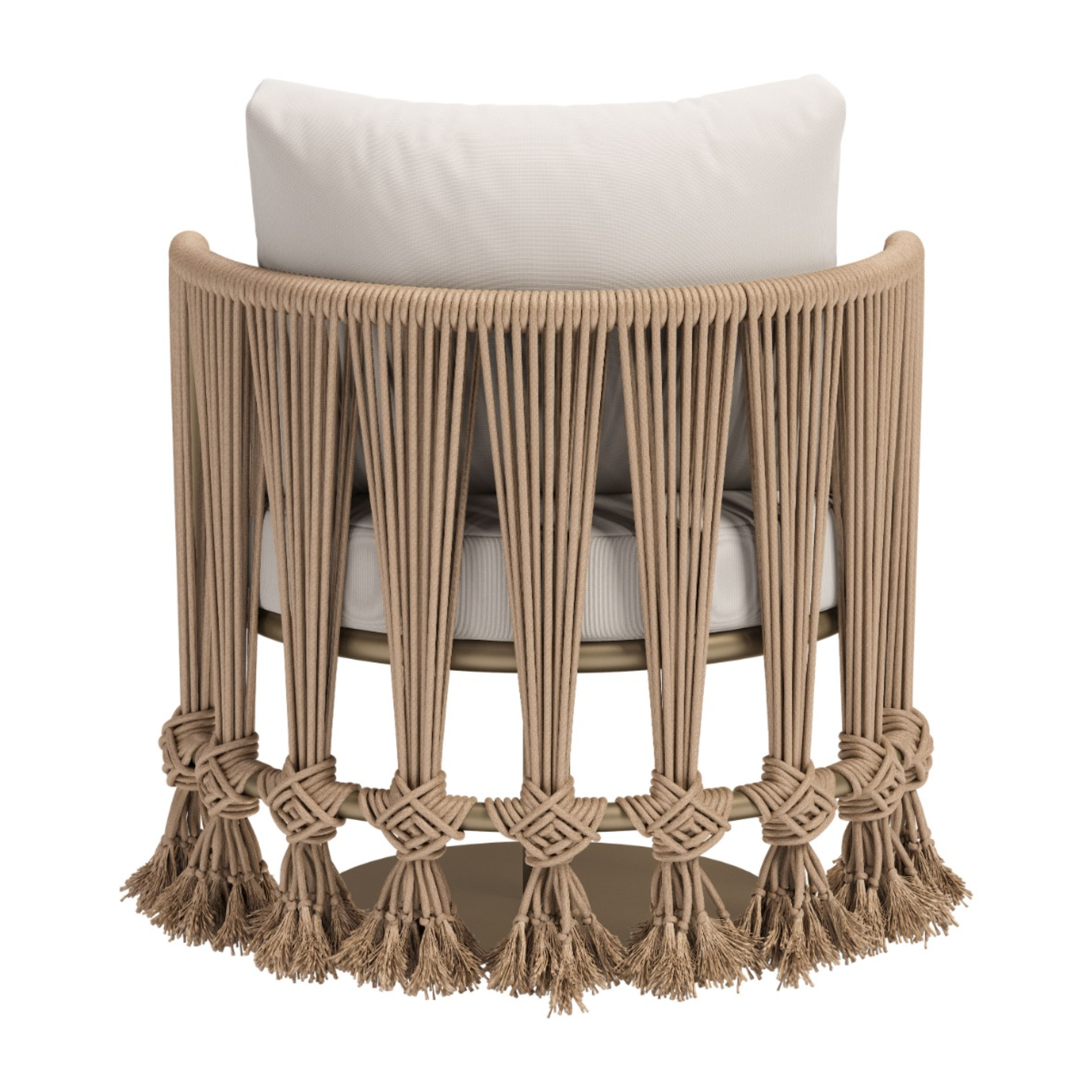 Back-view-of-outdoor-patio-lounge-chair-with-tassel-decorated-tan-frame-and-white-cushions---productpage---