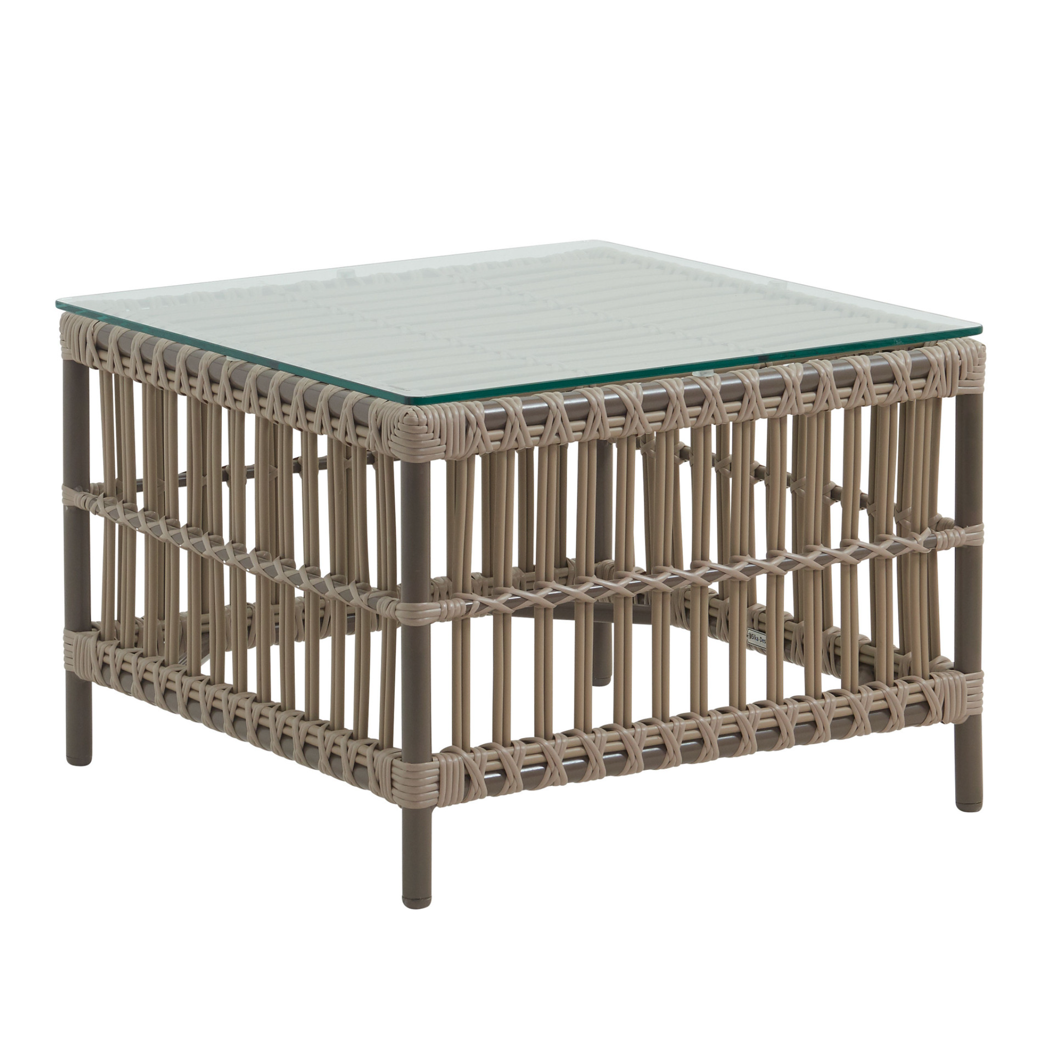 Caroline Side Table Exterior w/ Glass Top