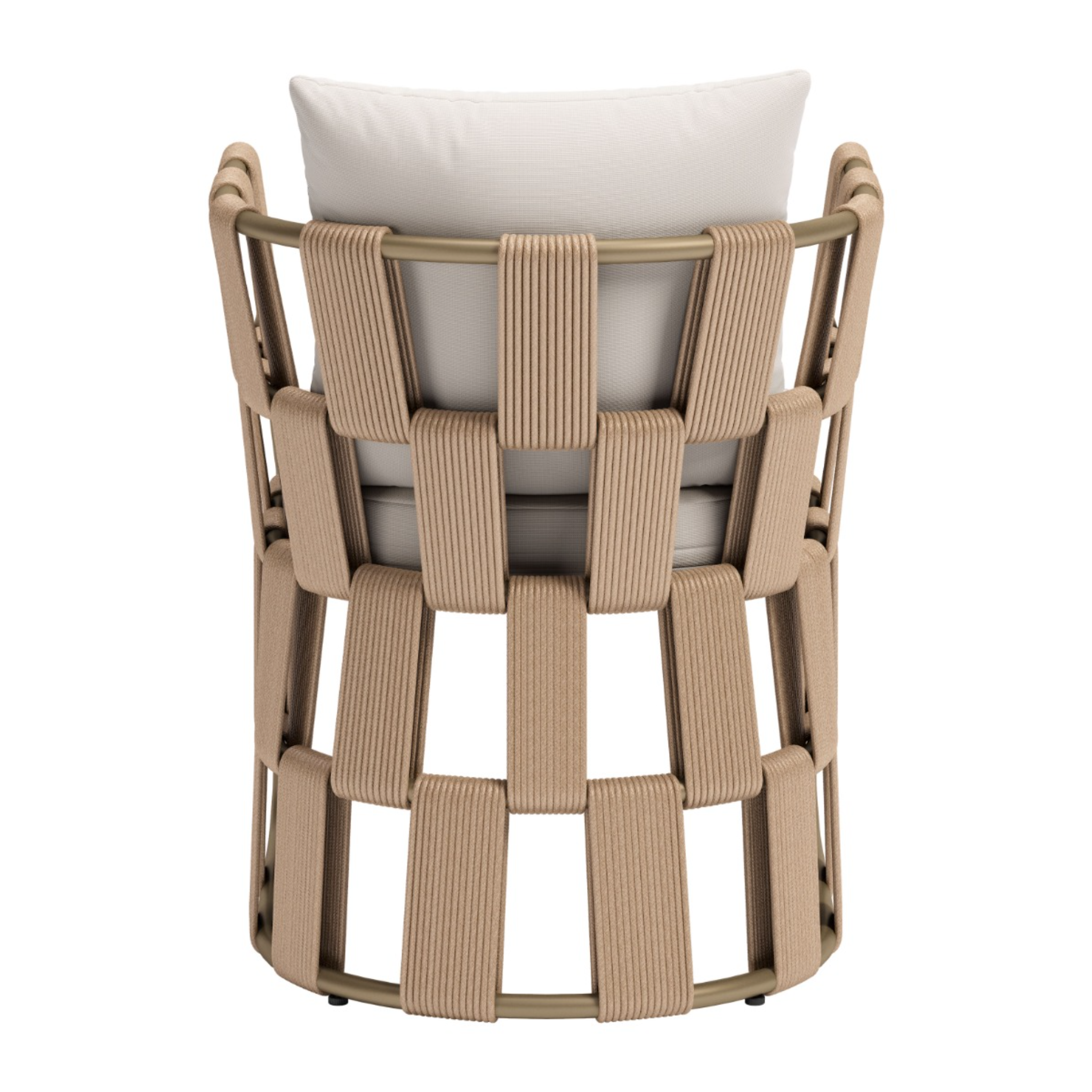 Outdoor-patio-chair-with-woven-tan-frame-and-beige-cushions-back-view---productpage---